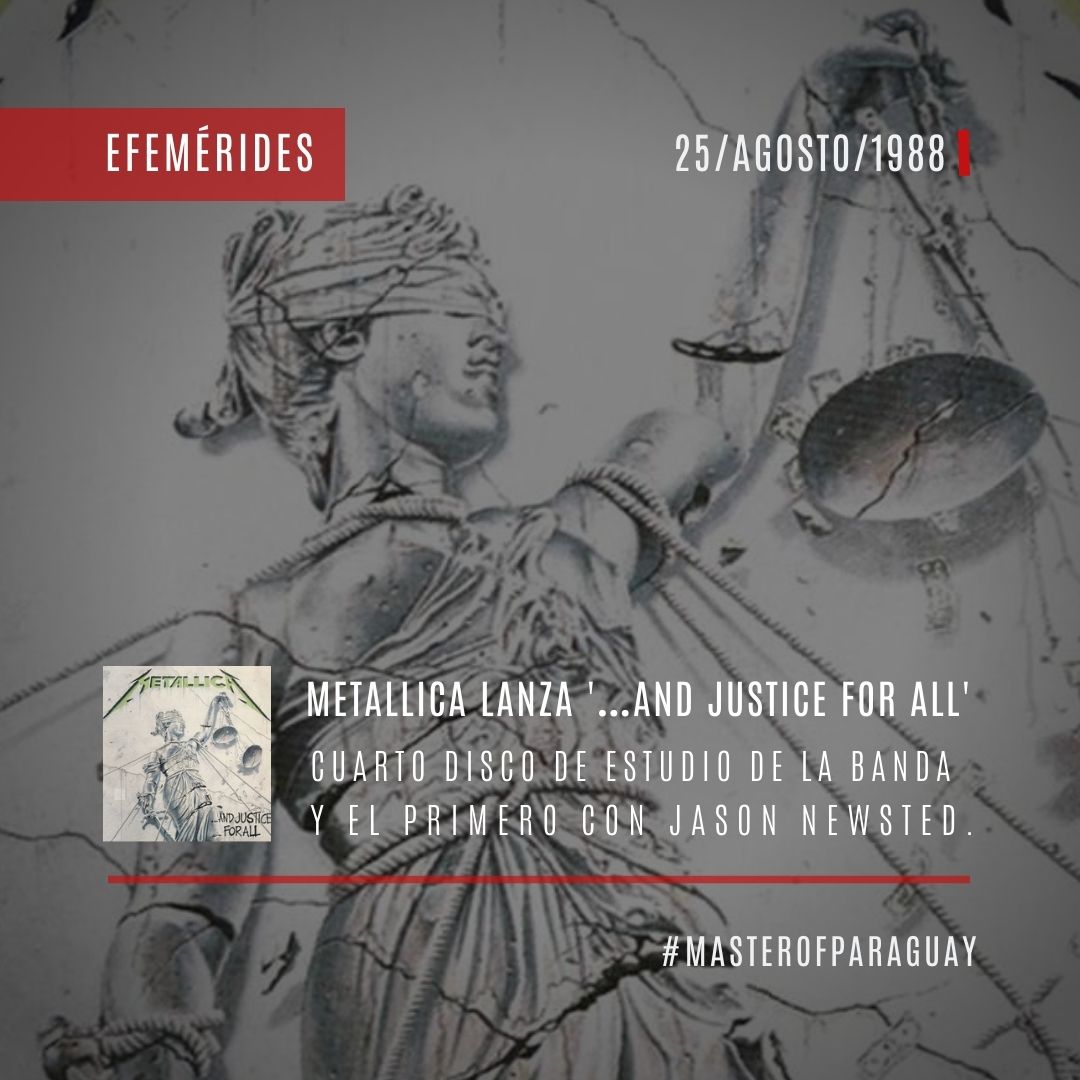 masterofpy's tweet photo. 💿 ¡Hoy el álbum #AndJusticeForAll cumple 32 años! 🔥
🎶 ¿Cuál es tu canción favorita? Comentanos 🤘
#MasterOfParaguay
#MetallicaÁlbum
#MetallicaChapter https://t.co/UXrj4rnR5S