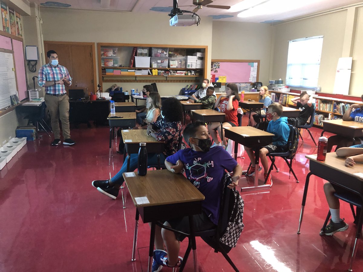 Morning meetings are moving even if not in a circle on the carpet.  Teachers are creative in finding ways to build community in their classrooms.