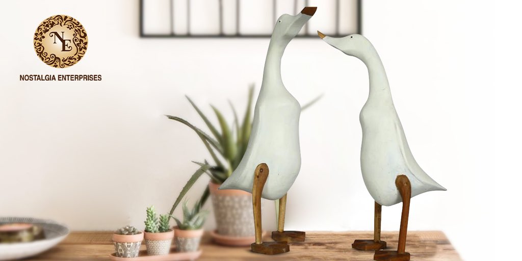 nostalgiaenter1's tweet photo. Carved from bamboo root whimsically accented by beaks and webbed feet, these Balinese Root Bamboo Ducks are a great conversation piece for any corner of your house/lawn adding a natural earthy look to your decor. Visit: https://t.co/WUKJRrztTY
Call or Whatsapp +91-9820813460⁣ https://t.co/EmlhplTvbK