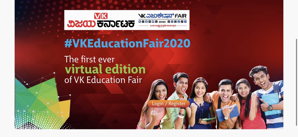 EducationVk's tweet photo. The 1st ever #Virtual edition of the #VKEducationFair2020 is #LIVE now. 

Visit https://t.co/CJQjyjL9lX &amp; #connect with best colleges of Karnataka from the comfort of your home. 

#Education #Bangalore #Karnataka #Bengaluru #Virtual #Expo https://t.co/mnZFFywjQS