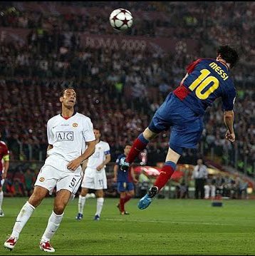 Messi's first Champions League Final goal.