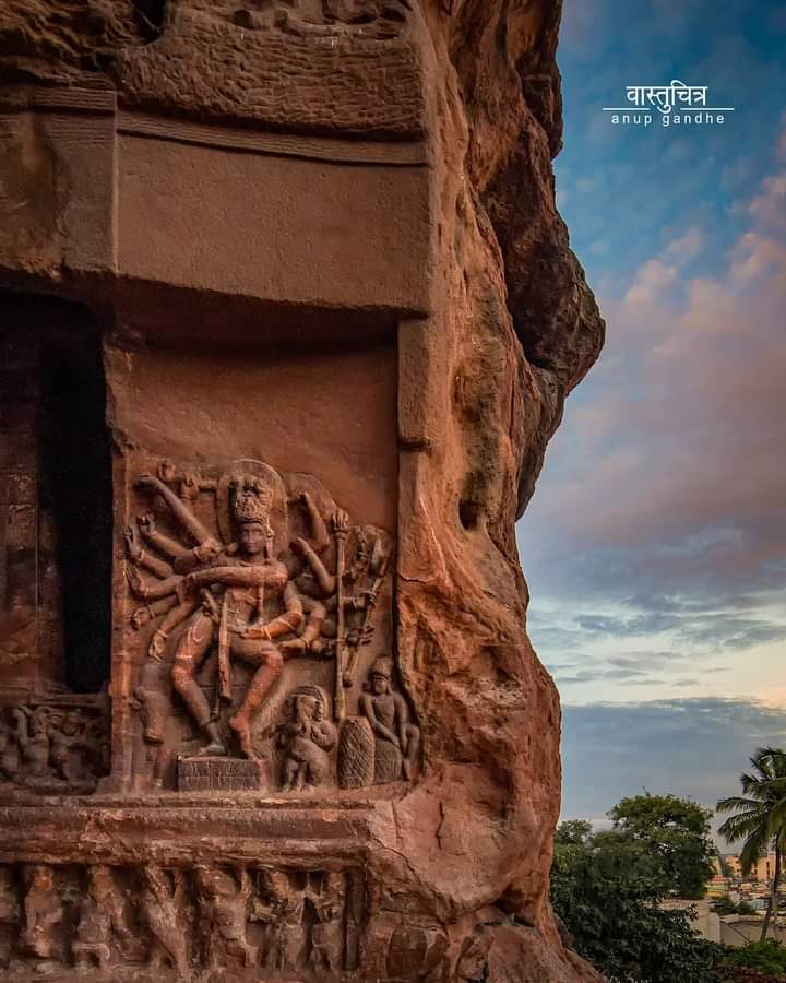 The Bhutanatha temple Caves carved in monolithic stone, situated in Agasthya Tirtha at Badami capital of  #Chalukyas is d earliest temple structure. 'Badami - Aihole - Pattadakal' in the Malaprabha river valley, considered a cradle of architectural model for later Hindu temples.