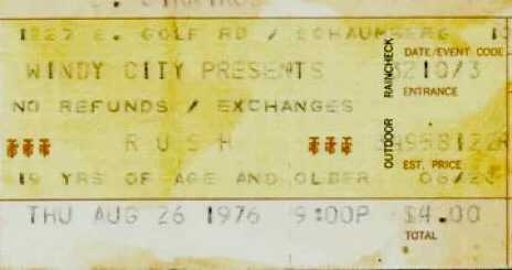 RushHistory2112's tweet photo. On August 26, 1976, Rush played in Schaumburg, Illinois 🇺🇸 for the All The World's A Stage 🎭 tour Photos via @cygnusx1net Rush library 📚 here https://t.co/lB9IzDmXkg https://t.co/exVfGbvDDQ