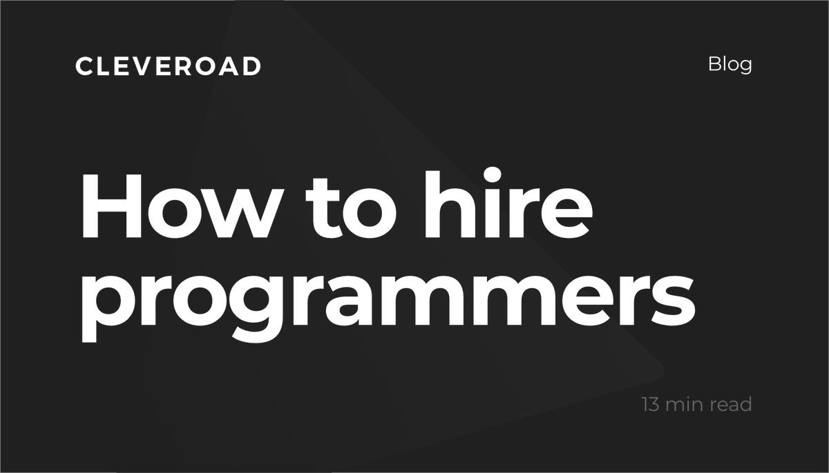 cleveroad's tweet photo. Hiring programmers for a project is a difficult task. How can a person without deep technical expertise find a reliable tech partner? 🤔
Follow the link to learn how to check developers’ hard and soft skills ⤵️
https://t.co/B1EyTOtncu
#cleveroad #programmers #developers https://t.co/trVw0dikRU