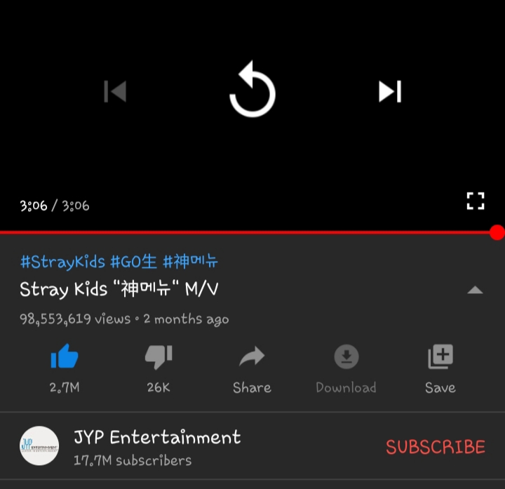 [2:37 pm] #StrayKids  @Stray_Kids  #FiloStaysStreamingParty  #100MReasonsToSTAY  #100MGodsMenuOrders