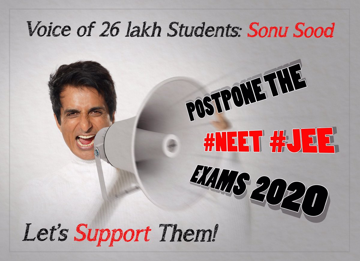 Swapnil14242663's tweet photo. Voice of 26 lakh students: @SonuSood https://t.co/DS2DT10oJY