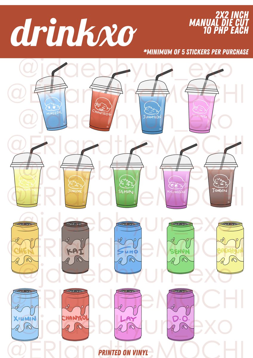 LOVIWIP's tweet photo. [Art for a cause] 
[HELP RT]

Selling these exo sticker designs. please pm for the price #artforacause #artph #exo #exofanart #exostickers https://t.co/QhxelAyXoz