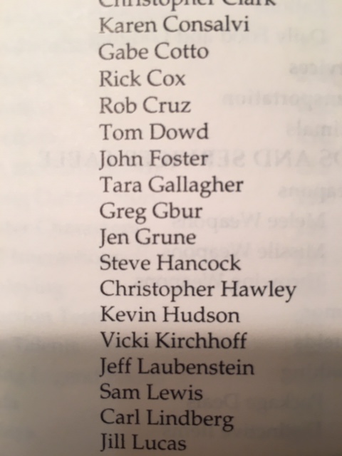 So I have some personal knowledge about the making of Earthdawn because I worked conventions and playtesting for FASA back in college and early grad school. I was a playtester for Earthdawn, and my name is in the book! See? There I am!