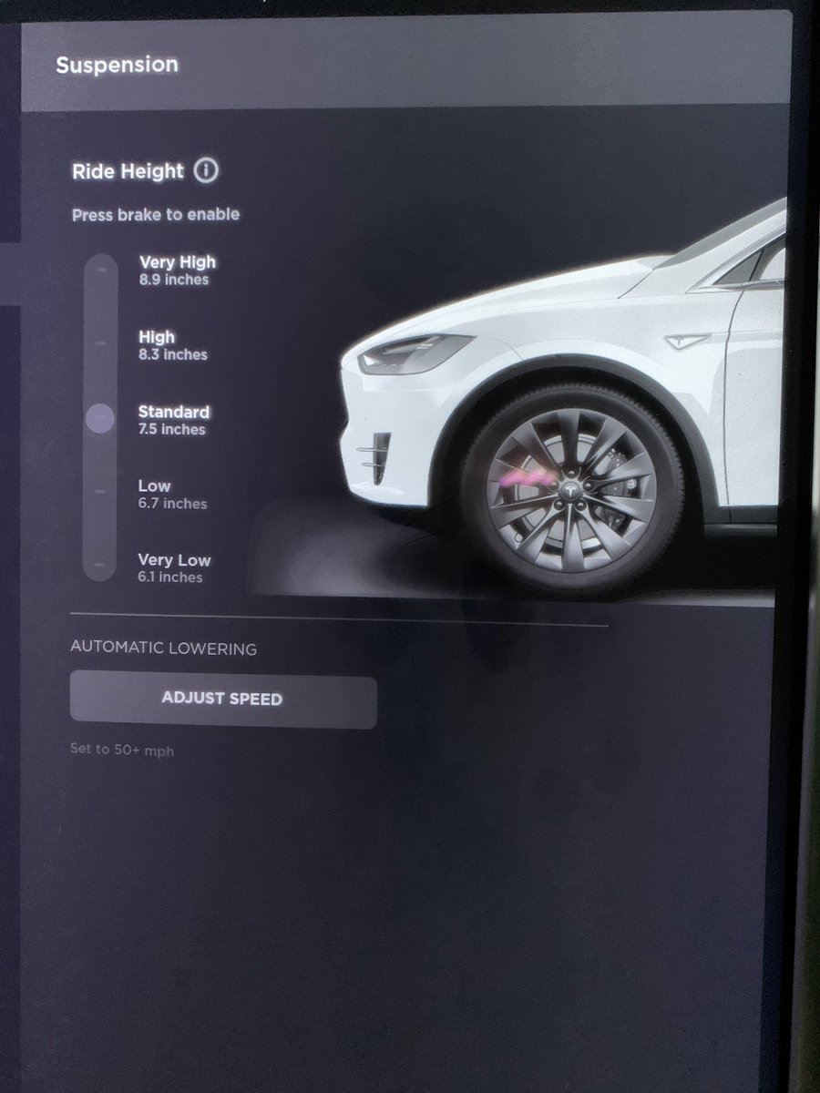 EVNewsHouston's tweet photo. New suspension UI for pre-raven Model S &amp; X on 2020.32.3 https://t.co/OSh3lqlm4B