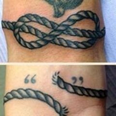 2012both got tattoos to replace their bracelets. H got the "I cant change" on October 12th and Lou his quotation marks on the 15th .