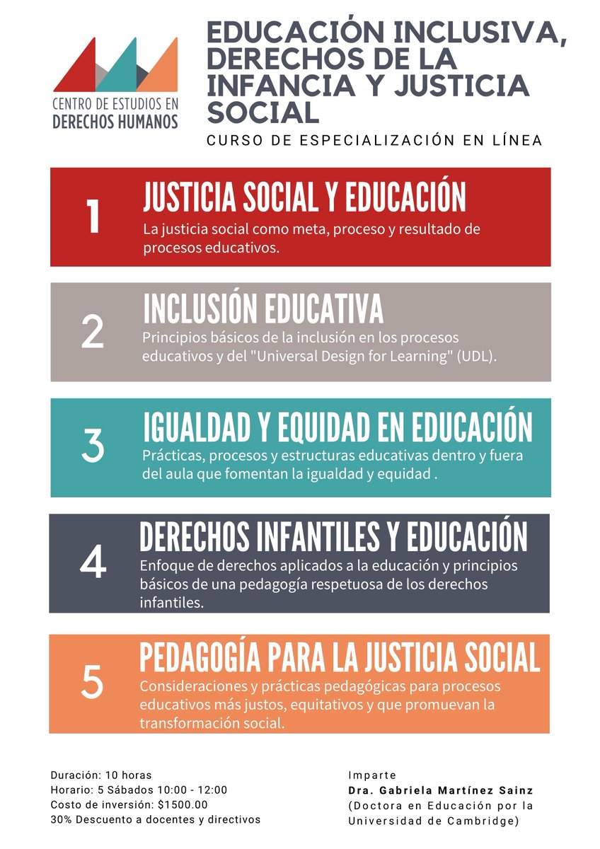CEDH_Mx's tweet photo. Nuestro curso de especialización en línea sobre educación inclusiva, derechos de la infancia y justicia social está por iniciar. 

📅 Septiembre 5

Mayor información e inscripciones:: https://t.co/HlklvBhvr2 https://t.co/ixnoYacBV7