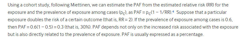 26/n This number - called the Population Attributable Fraction (PAF) - is actually calculable. The formula is pretty simple: