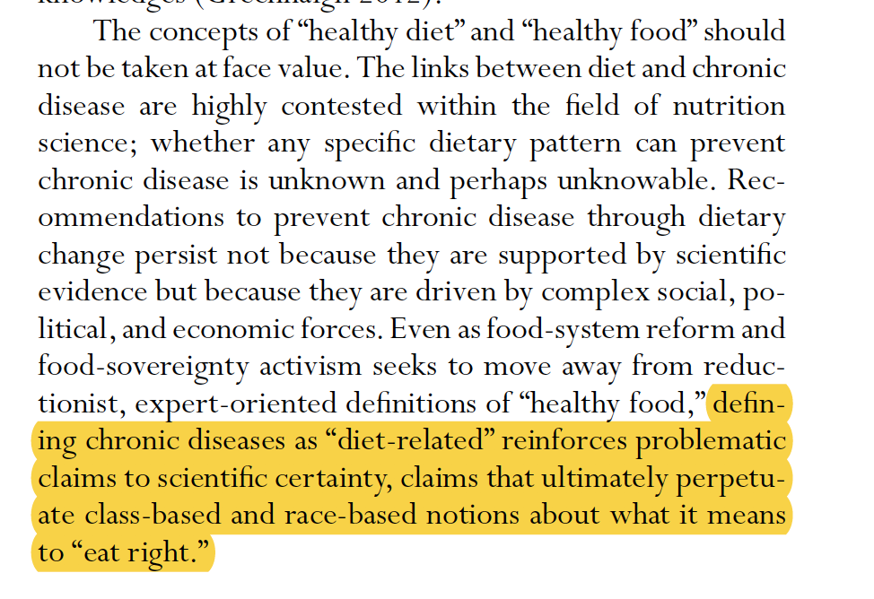 10th in the series:  @ahhite eviscerates the idea that chronic metabolic illnesses are necessarily diet related. "The concepts of healthy diet & healthy food should not be taken at face value."A Critical Perspective on “Diet-Related” Diseases  https://anthrosource.onlinelibrary.wiley.com/doi/10.1111/aman.13446