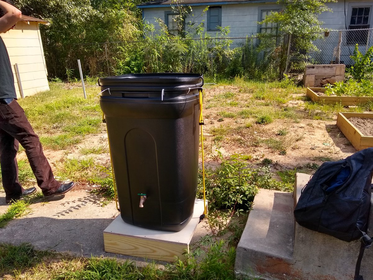 We set up a rain collector in anticipation for Thursday's and Wednesday's rain.