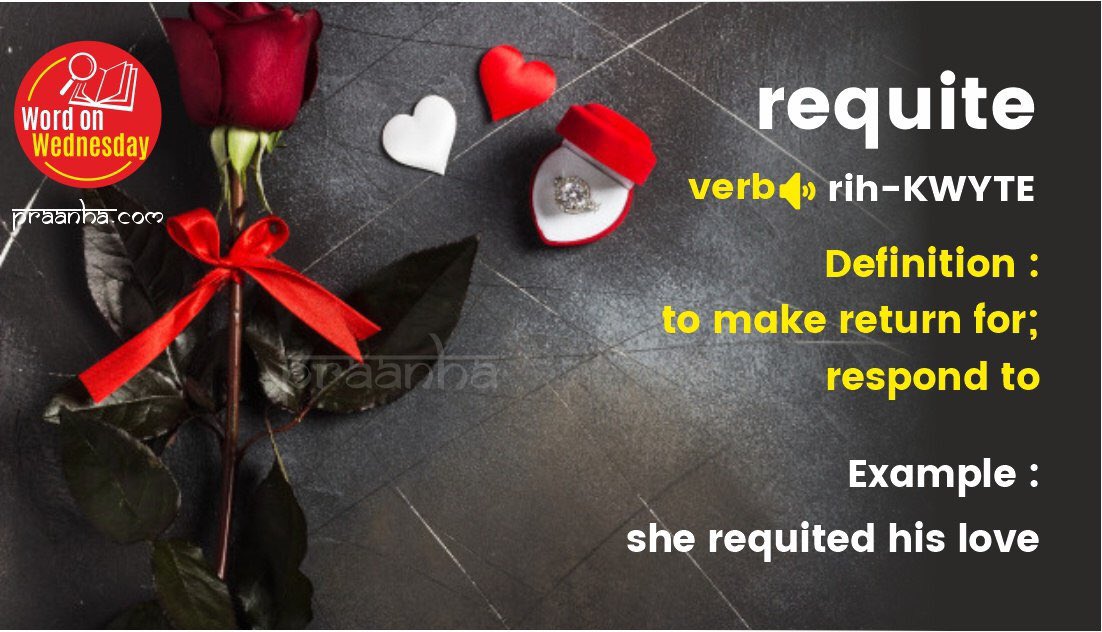 sashikumarvs's tweet image. He didn't quit till she #requite, now he's quiet😂.
#wednesdaymorning #WednesdayWisdom #WordOfTheDay #english #learnaword