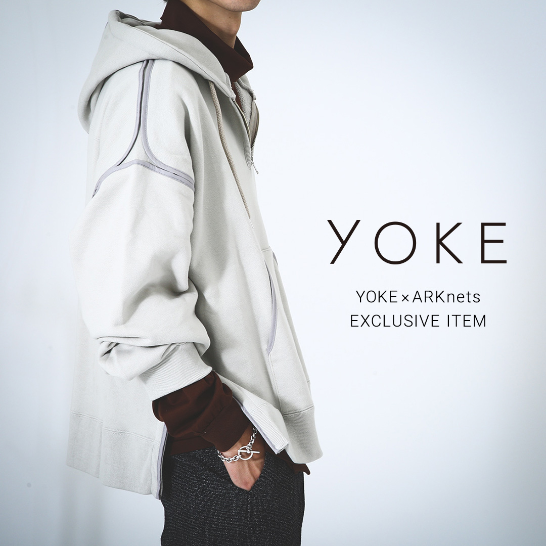 YOKE OVERSIZED PIPING HALF ZIP PARKA