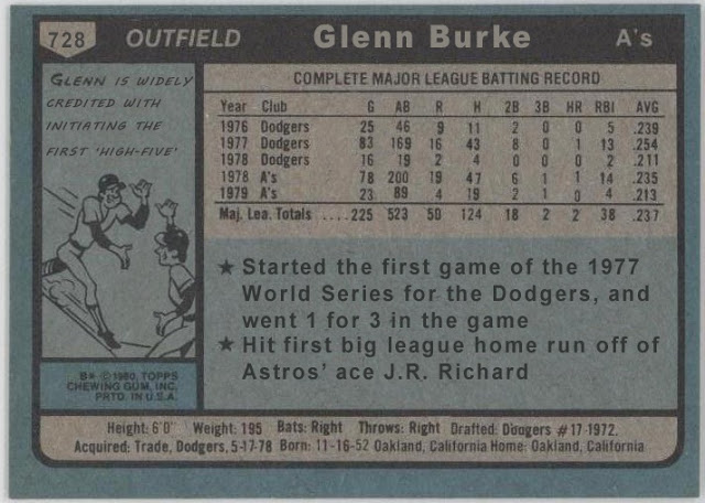  #GlennBurke grew up on 62nd Street on the border of Berkeley and Oakland, attending Berkeley High and played for the Oakland Athletics for two seasons. 