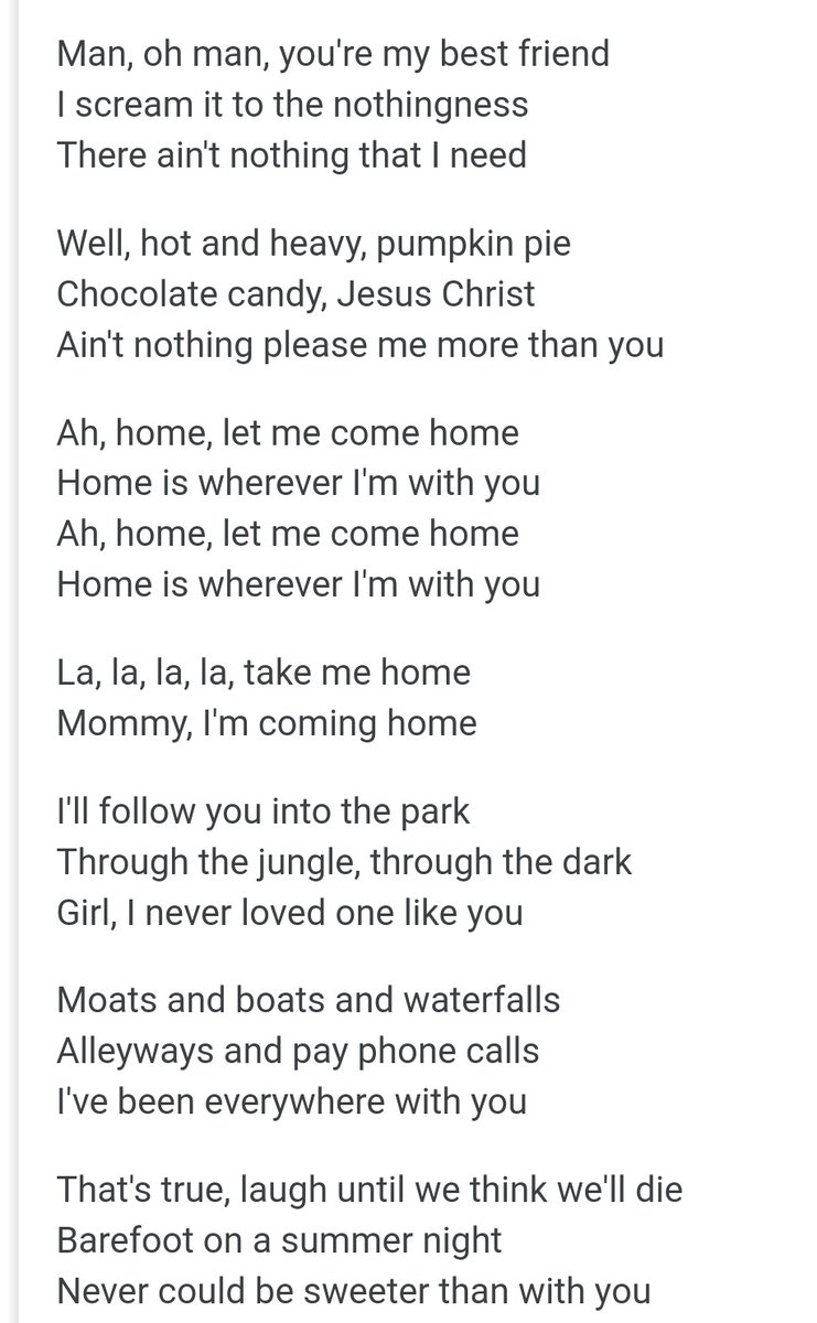 on the last day of the festival, Edward Sharpe and the magnetic Zeros performed "home". we think that these two got the idea of ​​"home" from that band. and that song that day. Let's take a look Even H tweeted one of the lyrics(the song is too long believe us, the lyric is there