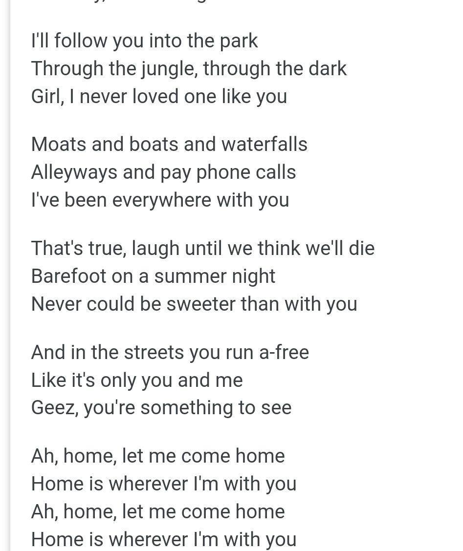 on the last day of the festival, Edward Sharpe and the magnetic Zeros performed "home". we think that these two got the idea of ​​"home" from that band. and that song that day. Let's take a look Even H tweeted one of the lyrics(the song is too long believe us, the lyric is there