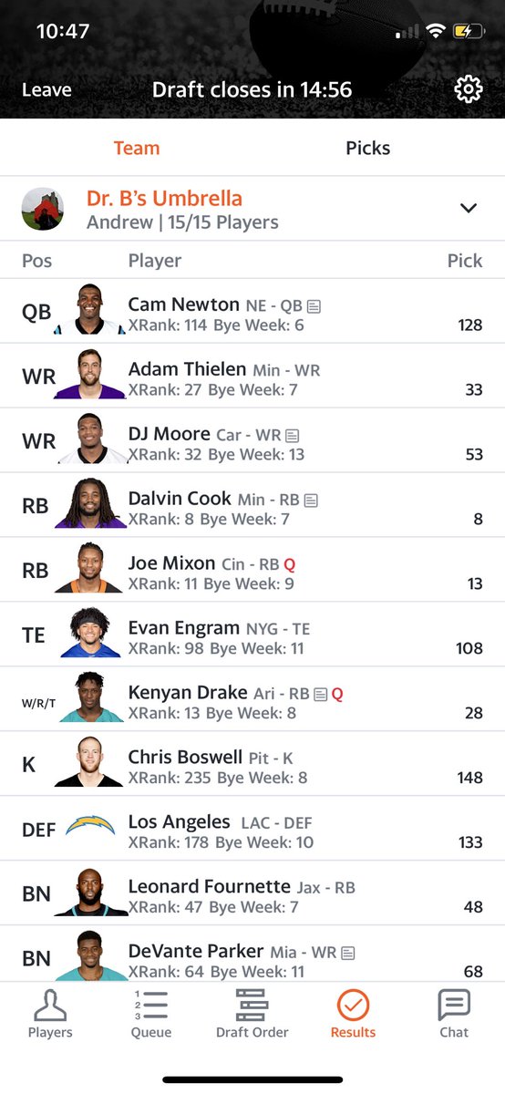 DynastyDrizzle's tweet photo. Just completed a 10 team .5 PPR draft in a home league, picked 8th, how do you think I did? I’d love any and all feedback! https://t.co/R1DTeeScJk