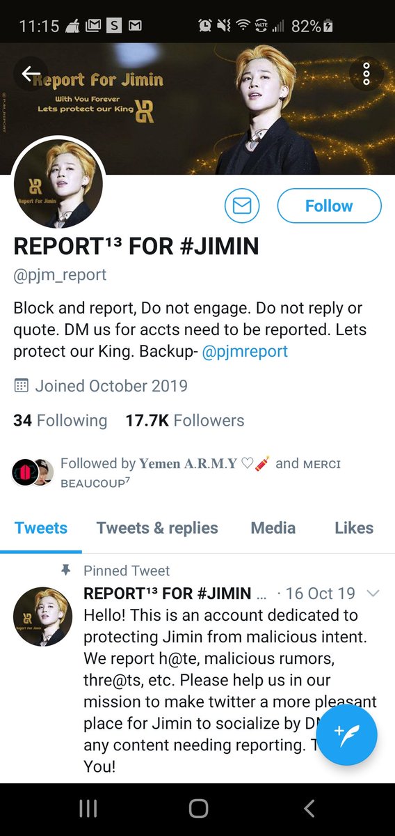 A whole block list in the replies and this account is #1 on the list to block and report solo stan central right there with 17k followers what a joke! #LightItUpLikeDynamite  #ByeFelicia