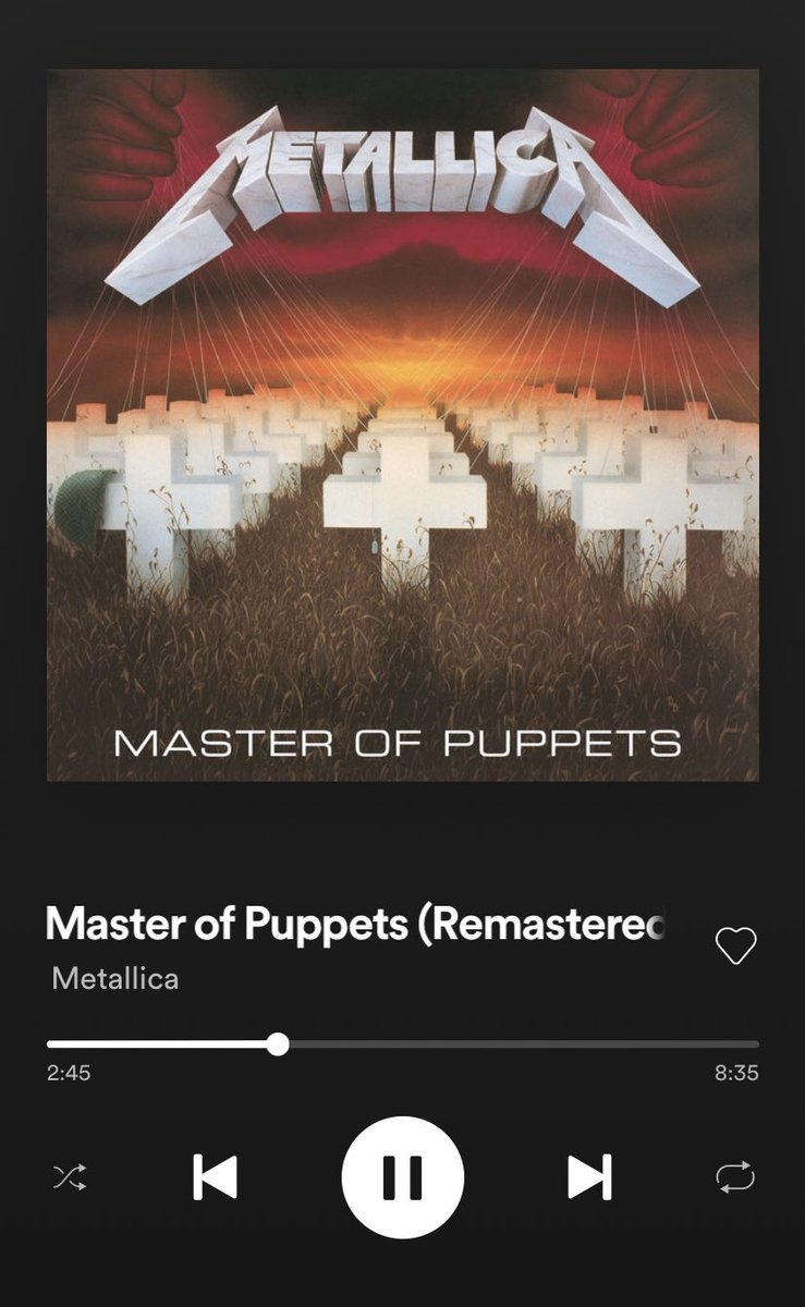 Ex: Master of Puppets- Metallica, Immortal Bind- AnthemIron Man- Black SabbathPainkiller- Judas Priest