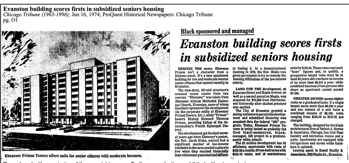 In 1970,  #JacobBlake's grandfather spearheaded an effort to bring subsidized housing for low-income seniors to Evanston, Illinois. The complex was known as Ebenezer Primm Towers.