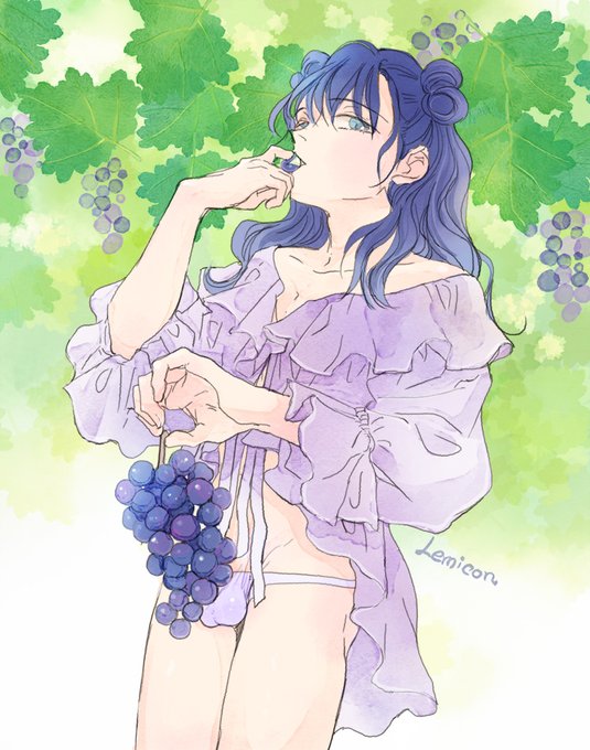 https://t.co/imcNNKoq73(pixivはパンツ無し)
ぶどう。狩り🍇 
