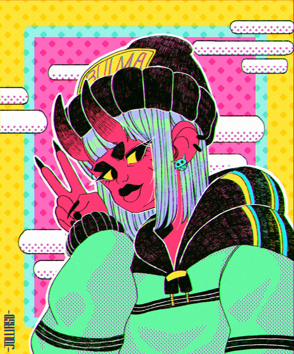 JoluASD's tweet photo. Otro dibujo más que no habia subido :)👹👹👹👹

 #Oni #girl #digitalart #digitaldrawing #demongirl https://t.co/y7TVGv4Ths