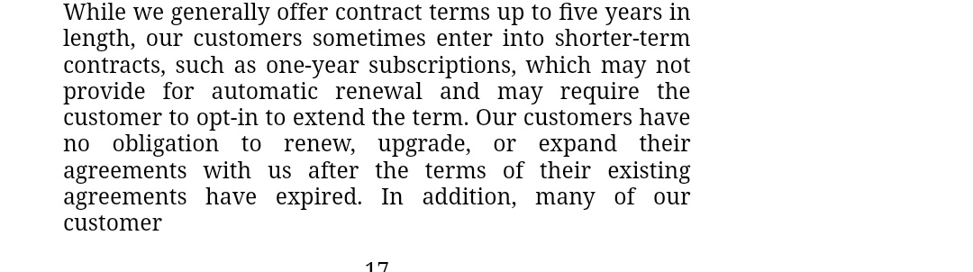 Some numbers: 1) TAM - Palantir is not inherently affordable. They want to go after enterprises with >$500mn. in annual revenue 2) ARPU - is Palantir sticky at scale?a) five yr contracts with enterprises in a field where sales cycles are long and arduous ....