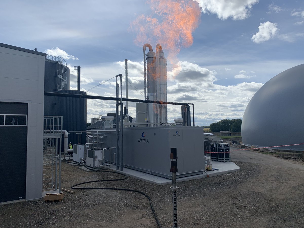 The #biogas upgrading plant at Thorso, Denmark went live Aug 25. The #upgrading plant, Puregas CA60 H2S is the first H2S version in size 60 The plant now produce power & heat AND biomethane! Great work by Wärtsilä Biogas Solutions delivery team! #renewableenergy #greendeal