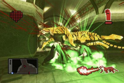 “What about other stuff?” Well in NMH 2 Travis has a Ecstasy gauge that has the potential to make combos happen easier, and even turn into a tiger, I don’t think a typical fighter can do that.