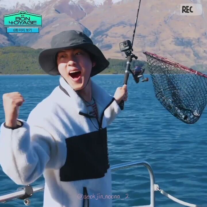Seokjin is really good at fishing too