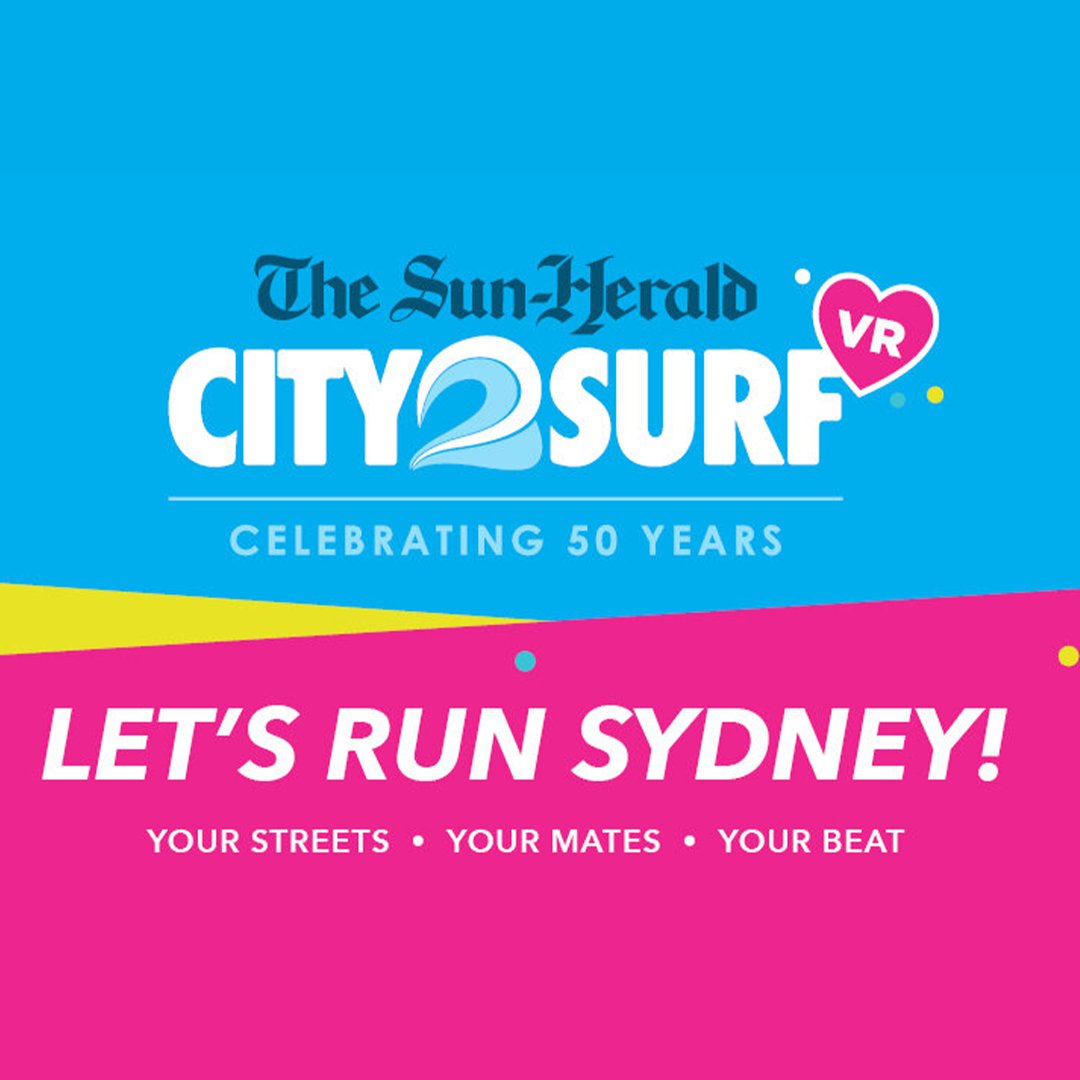 The 2020 Sun-Herald <a href="/City2SurfSydney/">City2Surf</a> Virtual Run is here! 🎉

The 50th running of the World's Largest Fun Run is going virtual on Sunday 18 October 2020. Run 14km anywhere, with anyone, anyway you like!

Create your free fundraising page now: bit.ly/C2SVR2020 #City2Surf