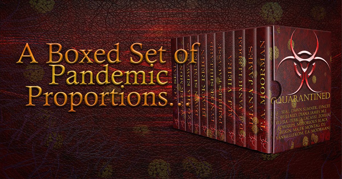 QUARANTINED: A Boxed Set of Pandemic Proportions
When it comes to fighting an enemy you can't see... bit.ly/Qaurantined #Quarantined #PandemicBooks #PandemicReads #MultiGenre #PreOrder #Books #BoxedSet #Demons #Erotica #Horror #Thriller #CoverReveal #PreOrder #Only99Cents