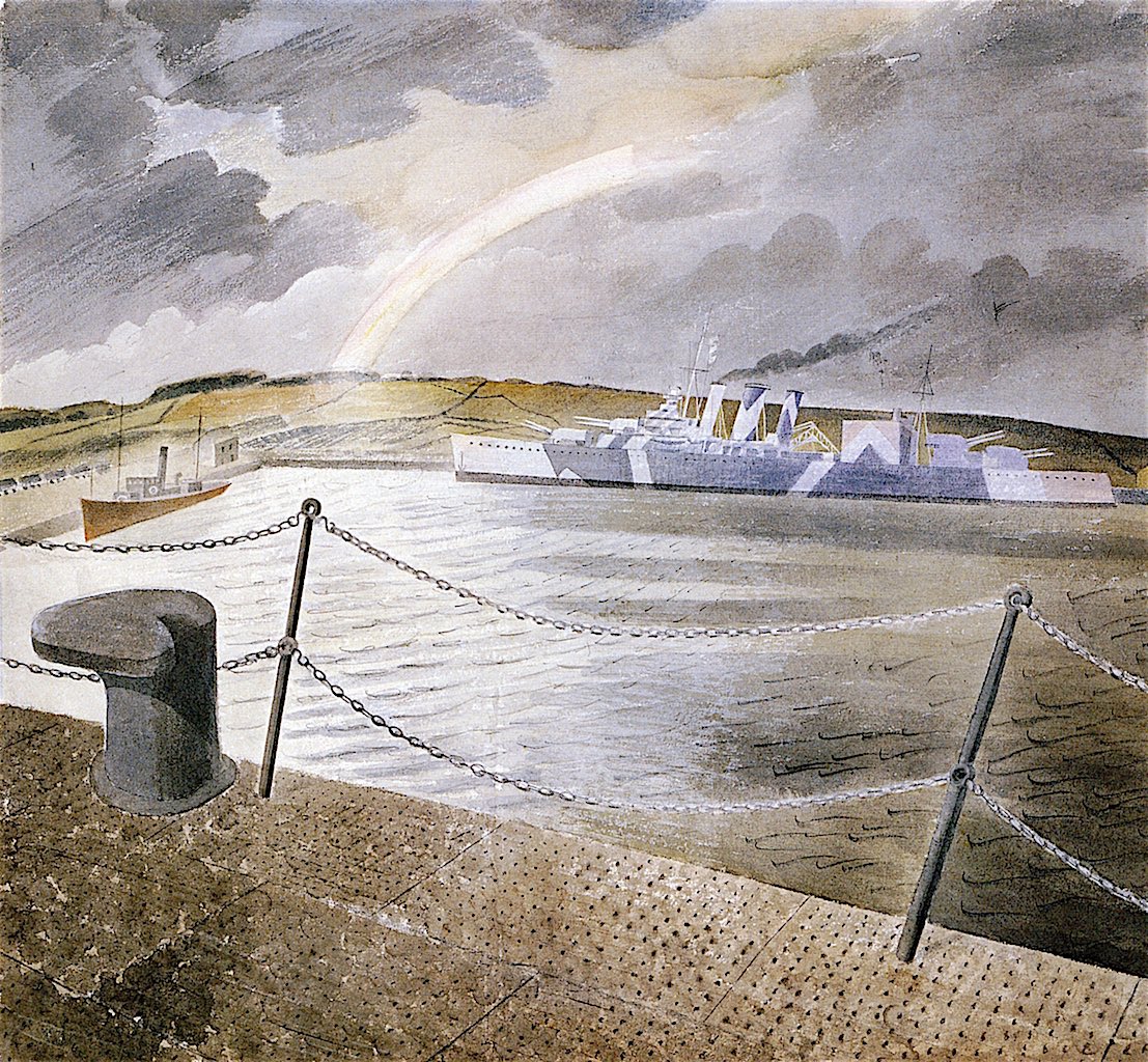 Andy Arthur On Twitter The Ship Must Be Hms Berwick A County Class Heavy Cruiser She Was Distinctive For Being Painted Mountbatten Pink Which Was Progressively Painted Out With The Dazzle Pattern