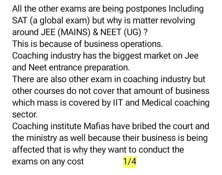anup6186's tweet photo. Please read carefully and retweet this and share everywhere u can. 🙏 
Bheek bahut maang liya ab unka bhi time aayega bheek maangne ka vote ke time fir rehem mat khana dosto. @ithappensinkota @maharaj2011
#AntiStudentModiGovt 
#PostponeJEE_NEETinCOVID https://t.co/sXXtZDSC2Z