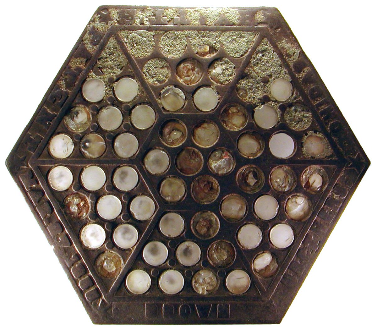 the first pavement lights were one big glass prism. this was vulnerable to breakage and dangerous. in 1845, Thaddeus Hyatt (New York) patented the first pavement light with multiple small lenses sunk in an iron frame. this caught on and he became wealthy https://glassian.org/Prism/index.html