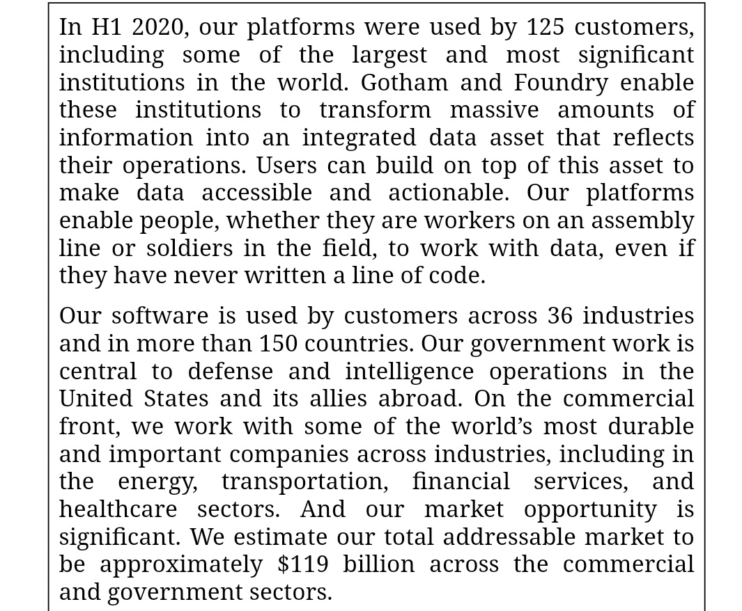 While this is mitigated by focusing on a specific industry/class of problems, Palantir works across industries, magnifying this problem.