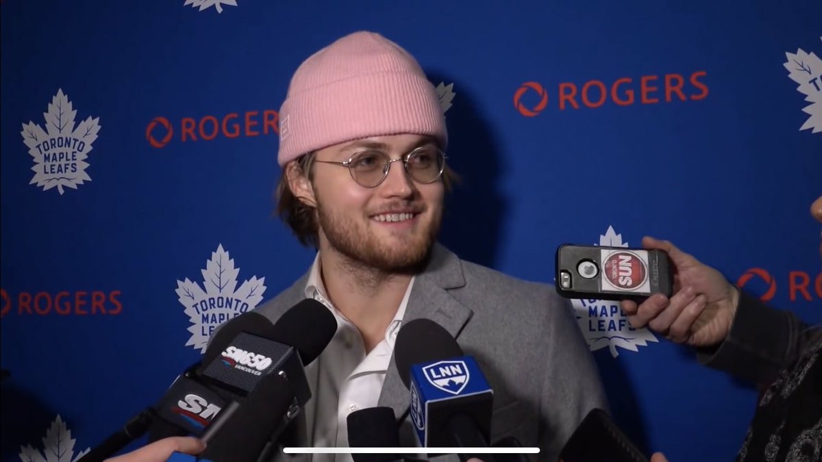 tl asleep, time to post all the william nylander press appearances from this year [willy x glasses]