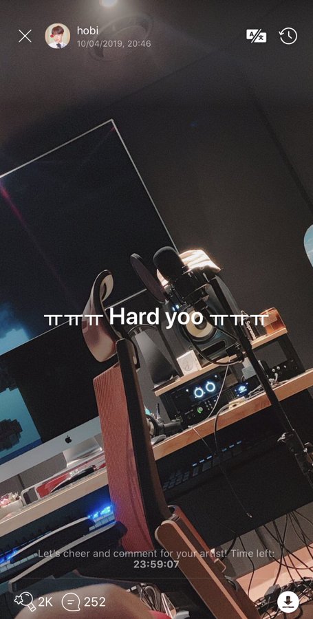 he posted this when he was working on his music.... at 2am in the morning.... hes so hardworking i love him sm