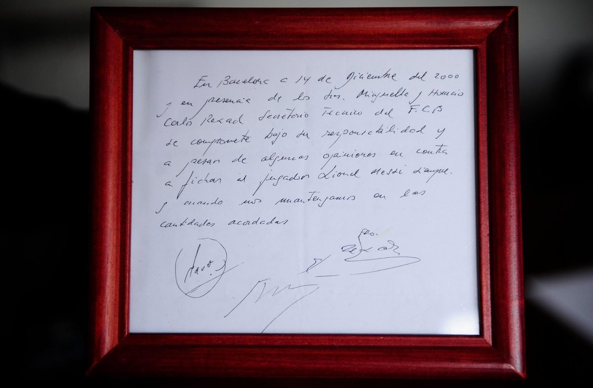 The man who discovered 12-year-old Lionel Messi made him sign a contract on a paper napkin because he 'couldn't let him get away' The man who helped Barcelona discover Lionel Messi said he signed him on a paper napkin at just 12 years old because he was too good to let go.