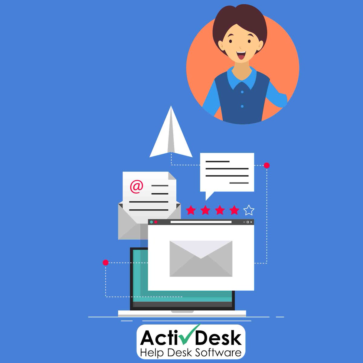 DeskActiv's tweet image. Customers don&apos;t need to follow up for their issues as every  status change on their ticket is instantly notified to them #HelpDeskTicketingSoftware #CustomerSupport #HelpDeskSystem #ActivDeskHelpDeskSoftware