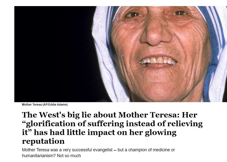 One Doctor Robin Fox wished to visit the Mother Teresa operation in Calcutta,he was surprised by the relief work done by Mother Teresa,hence was professionally interested in seeing the work done,so that he could write a column in the magzine "THE LANCLET"(3/19)