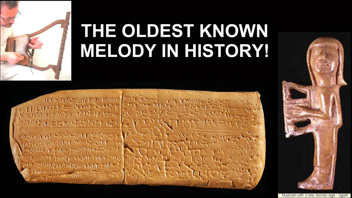 AncientLyre's tweet photo. The OLDEST known melody in HISTORY - performed on a replica lyre from the BRONZE AGE! https://t.co/C8n87b7m16 #Archaeology #BronzeAge #lyre #Hurrian #Ancient #Mesopotamia #Syria #Canaan #Anatolia #Ugarit #Hurrians #History #EarlyMusic #OldestSong https://t.co/ASd6Wk85yl