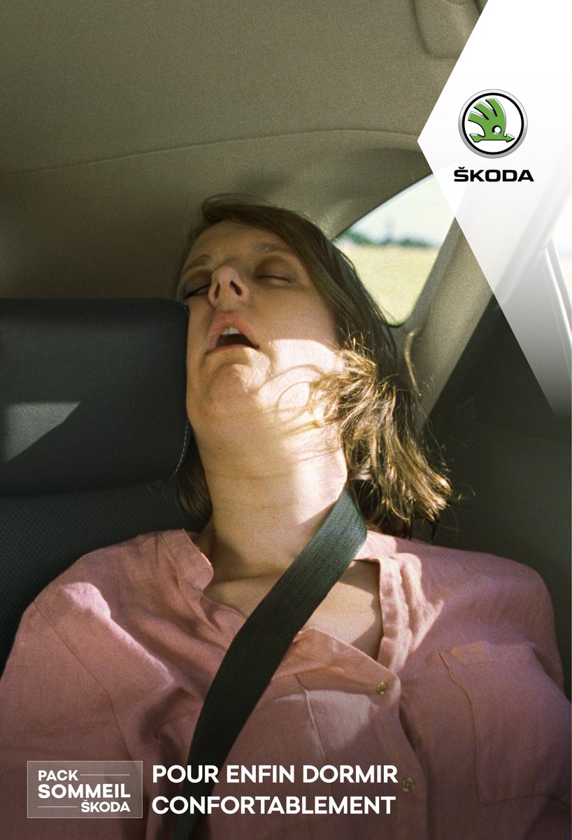 ROSAPARISagency's tweet photo. Visage écrasé contre la fenêtre, bouche grande ouverte, ces situations vous sont familières ? Découvrez notre nouvelle campagne @SkodaFrance pour le Pack Sommeil😴👇#TuTesVuDormir https://t.co/4OvBstzruC