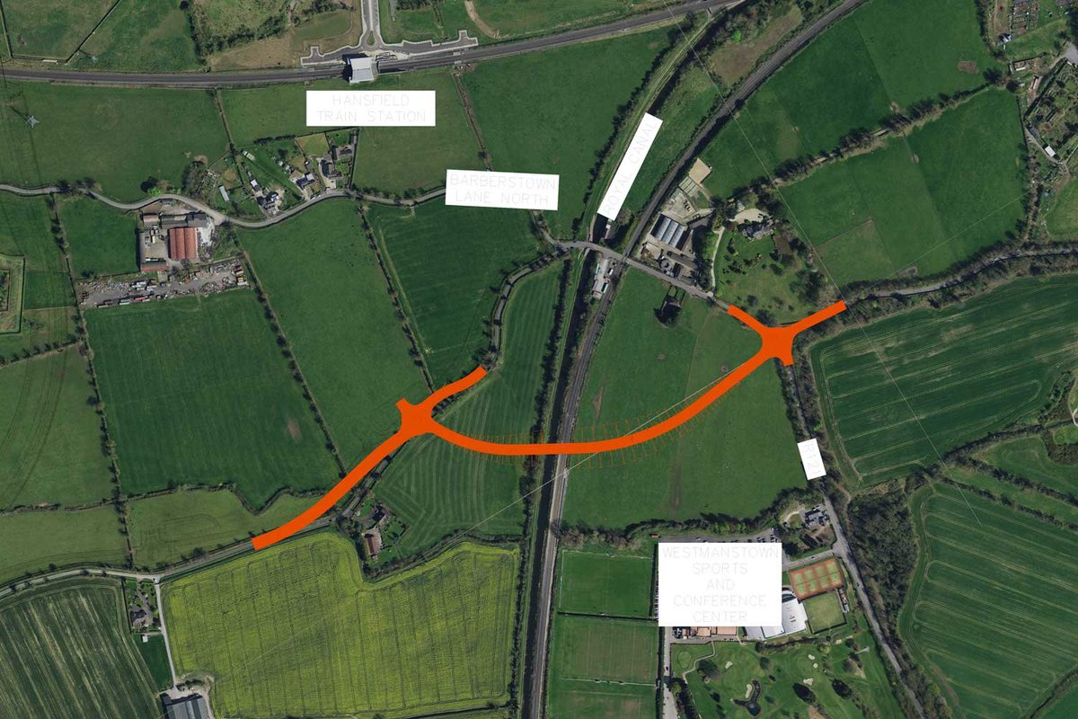 At Barberstown, a new road bridge would be built over the railway line and canal south west of the existing level crossing. No replacement infrastructure is proposed for the Blakestown level crossing.