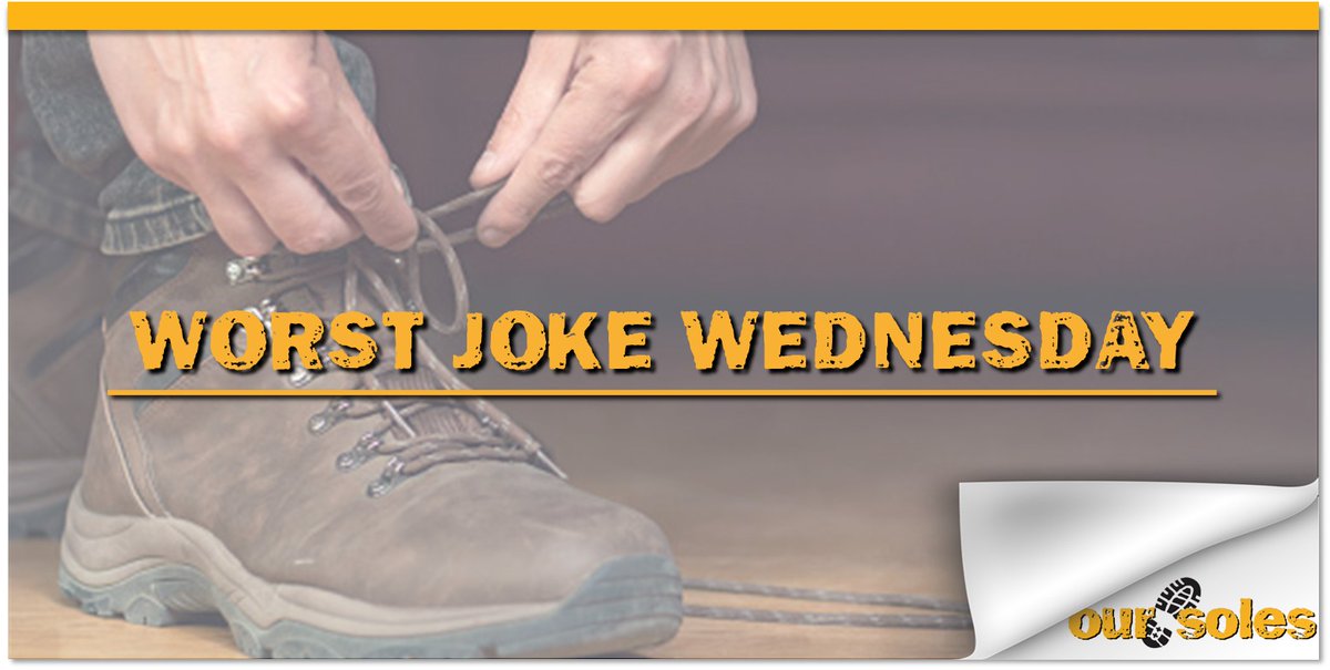 We tried on several pairs of safety boots yesterday.....
Not sure what they’re laced with but we've been tripping all day! #WorstJokeWednesday