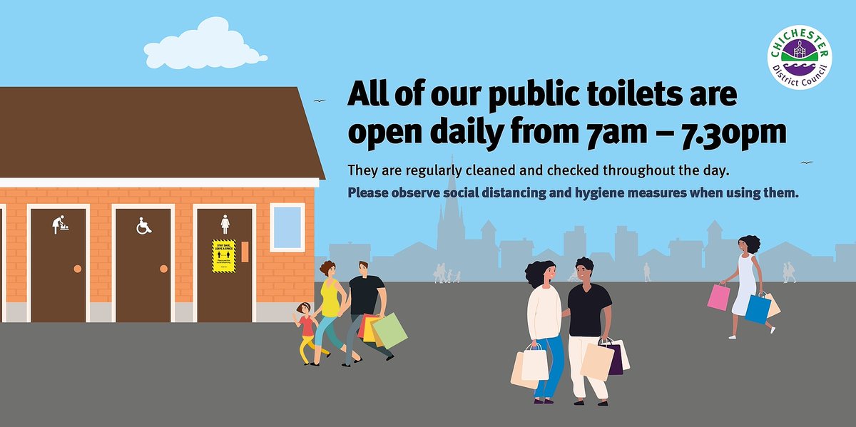 A quick reminder that all of our public toilets are open daily from 7am – 7.30pm and are regularly cleaned and checked throughout the day. Please remember to observe social distancing and hygiene measures when using these facilities. orlo.uk/BY7l4