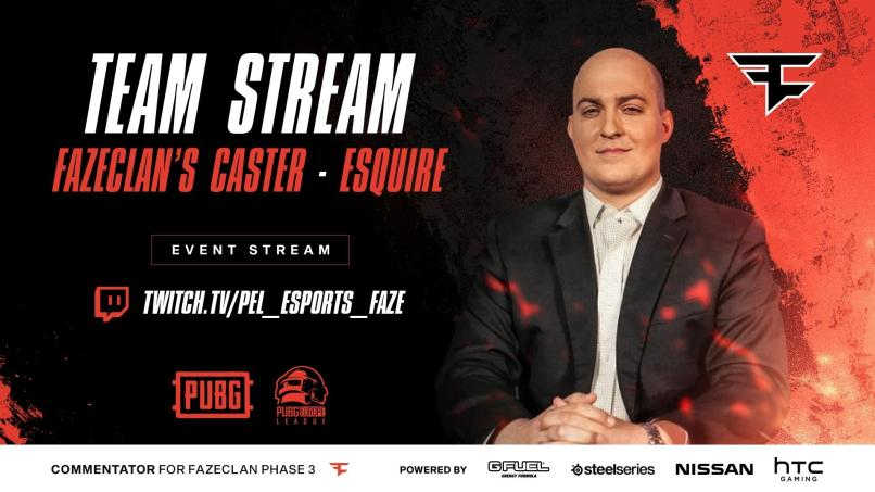 Commentated the #FaZeClan PUBG Team from May-November of 2019 for Phases 2 & 3 of the PUBG European League. Was a pleasure to continue to work with the #FaZeUp Family!